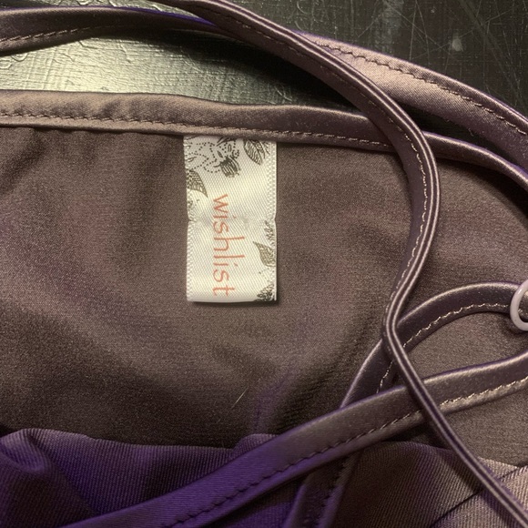 Woman’s silk purple bodysuit with lace - Picture 7 of 8